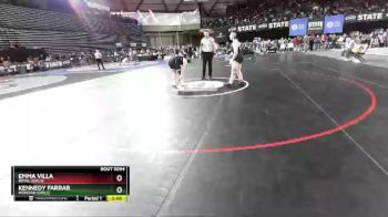 Girls 1B/2B/1A/2A 170 Champ. Round 1 - Kennedy Farrar, Meridian (Girls) vs Emma Villa, Royal (Girls)