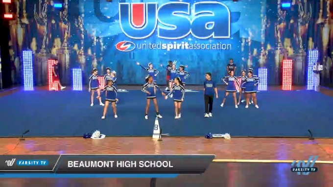 Beaumont High School 2019 Medium Varsity Show Cheer Intermediate 13 16 Day 1 2019 USA Spirit Nationals