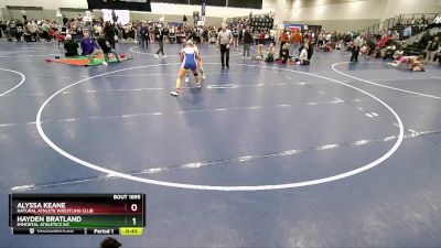 140 lbs Cons. Round 7 - Hayden Bratland, Immortal Athletics WC vs Alyssa Keane, Natural Athlete Wrestling Club