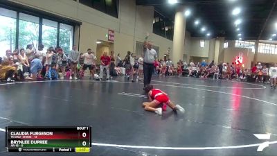 62 lbs Semis (4 Team) - Claudia Furgeson, TN AAU- Chaos vs Brynlee Dupree, AR-15