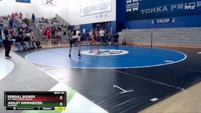 133 lbs Round 2 - Kendall Booker, All Saints Home School vs Wesley Hammarsten, Waconia