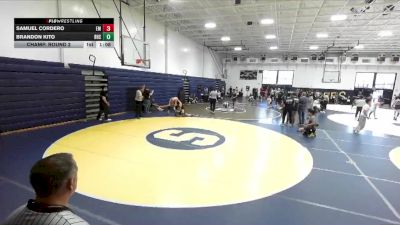 144 lbs Champ. Round 2 - Samuel Cordero, El Modena vs Brandon Kito, Rowland High School