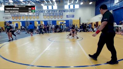 115 lbs Champ. Round 2 - Eowyn Reeves, Gladiator WC vs Emily McIntosh, St John Neumann