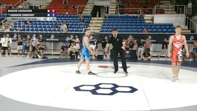 132 lbs Cons. Rd Of 16 - Mason Katschor, Michigan vs Jamison Gregory, Michigan