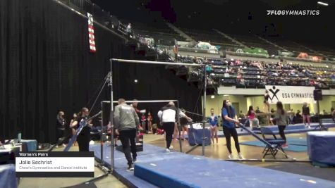 Jolie Sechrist - Women's Pairs, Chow's Gymnastics and Dance Institute - 2021 Women's Xcel Region 4 Championships