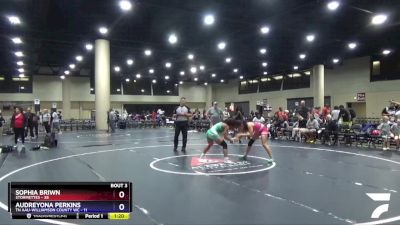 130 lbs Placement (4 Team) - Sophia Briwn, Stormettes vs Audreyona Perkins, TN AAU-Williamson County WC