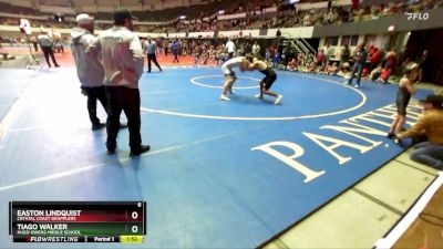 Rookie 6-8 165 Champ. Round 1 - Easton Lindquist, Crystal Coast Grapplers vs Tiago Walker, Hugo Owens Middle School