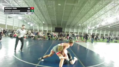 126 lbs Cons. Round 5 - Maddix Anderson, Wasatch Wrestling Club vs Anthony Peña, Madison Junior High