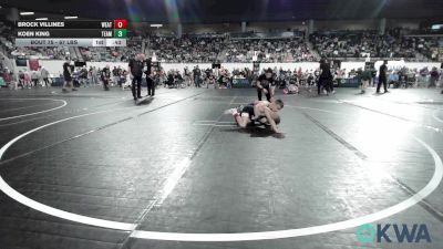 67 lbs Semifinal - Brock Villines, Weatherford Youth Wrestling vs Koen King, Team Tulsa Wrestling Club