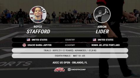 Arron Lider vs Royce Stafford 2025 ADCC Orlando Open/Youth Trials