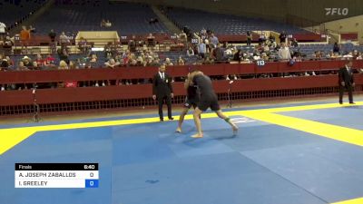 AARON JOSEPH ZABALLOS vs ISAAC GREELEY 2023 Pan IBJJF Jiu-Jitsu No-Gi Championship