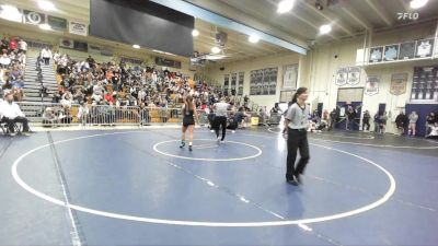 125 lbs Cons. Round 5 - Valentina Anhielo, Newport Harbor vs Mercy Arcos, La Sierra