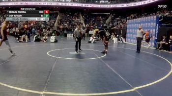 4A 157 lbs Cons. Round 1 - Coy Greer, Watauga High School vs Misael Rivera, Robert B. Glenn High School