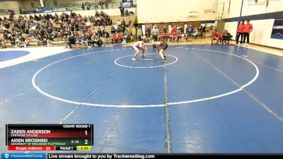 157 lbs Champ. Round 1 - Aiden Brosinski, University Of Wisconsin-Platteville vs Zaren Anderson, Carthage College