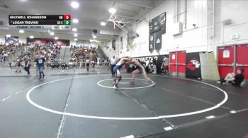 190 lbs Champ. Round 2 - Logan Trevino, Calvary Chapel/SA vs Maxwell Johansson, Rancho Mirage