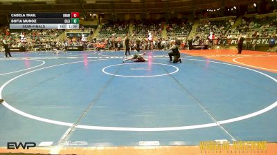 72 lbs Semifinal - Cabela Trail, Brawler Elite vs Sofia Munoz, California Grapplers