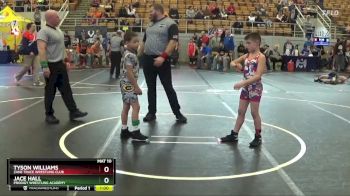 72 lbs Cons. Round 5 - Tyson Williams, Zane Trace Wrestling Club vs Jace Hall, Prodigy Wrestling Academy