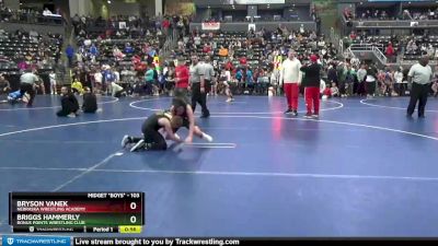 103 lbs Cons. Round 2 - Bryson Vanek, Nebraska Wrestling Academy vs Briggs Hammerly, Bonus Points Wrestling Club