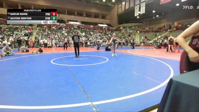 103 lbs Quarterfinal - Jaxton Kenyon, Gentry Youth Organization Wrestling vs Gatlin Davis, Trash Pandas Wrestling Club