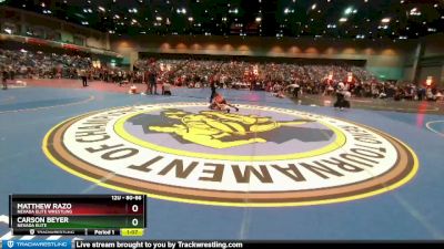 80-86 lbs Round 5 - Matthew Razo, Nevada Elite Wrestling vs Carson Beyer, Nevada Elite