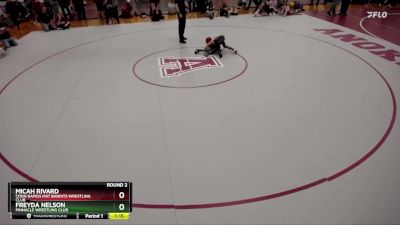 70 lbs Round 2 - Micah Rivard, Coon Rapids Mat Bandits Wrestling Club vs Freyda Nelson, Pinnacle Wrestling Club