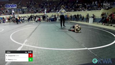 43 lbs Consi Of 8 #2 - Kannon Zappone, Barnsdall Youth Wrestling vs TeeJay Henry, Comanche Takedown Club