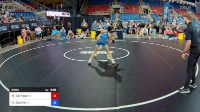 100 lbs Quarters - Brooke Corrigan, WI vs Valarie Solorio, PA