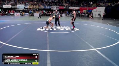 152 lbs Quarterfinal - Sloan Wittmer, Nikiski High School vs Jacob Wassily-Merlino, Dillingham High School