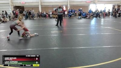 49 lbs Round 2 - Liam Hopkins, Hoover Elementary School vs Jase Bayles, Unattached