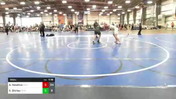 195 lbs Rr Rnd 1 - Adam Haselius, Team Shutt Wrestling Prep vs Shane ...