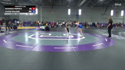 138 lbs Cons. Semi - Clover Williams, Unattached vs Savannah Freifeld, Buena Vista
