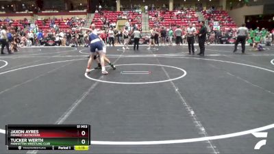 120 lbs Champ. Round 2 - Tucker Werth, Manhattan Wrestling Club vs Jaxon Ayres, Midwest Destroyers