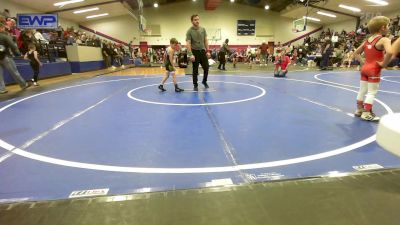 49 lbs 3rd Place - Hunter Wells, Claremore Youth Wrestling vs Ryder Jenkins, Beggs Youth Wrestling Program