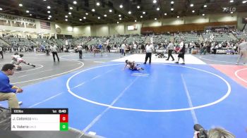 100 lbs 3rd Place - John Calonico, Willows Wrestling vs Alijah Valerio, Caldwell WC