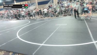165 lbs Consi Of 64 #2 - Brody Wiora, MAW Wrestling Academy vs Lewis Goff, Newport Harbor