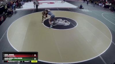 5th Place Match - Zoe Jones, Broken Bow Girls vs Hadleigh Collison, Pierce Girls