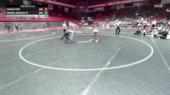 144 lbs D1 - Semi-finals (fri 7:30pm.) - Miguel Magana IV, Bay Port vs Chase Fish, Arrowhead