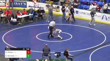 107 lbs Quarterfinal - Robbie Allison, Canon-McMillan vs David Kennedy, Montoursville