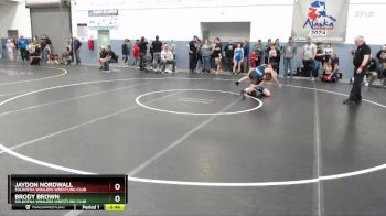 117 lbs Round 2 - Jaydon Nordwall, Soldotna Whalers Wrestling Club vs Brody Brown, Soldotna Whalers Wrestling Club