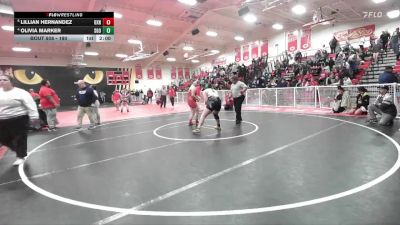 190 lbs Quarterfinal - Lillian Hernandez, Oxnard vs Olivia Marker, Santiago (Corona)