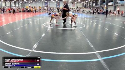 116 lbs Rd# 2 -10:15am Friday - Kara-Lynn Dover, MGW Slay Belles vs Ember Zupanc, Iowa Ladies