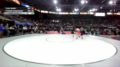3A 144 lbs Cons. Round 3 - Parker Wangsgard, West Side vs Cael Newby, Grace
