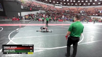 54 lbs 5th Place Match - Moses Kluck, Kewaskum Wrestling vs Parker Jenkins, Belmont-Platteville