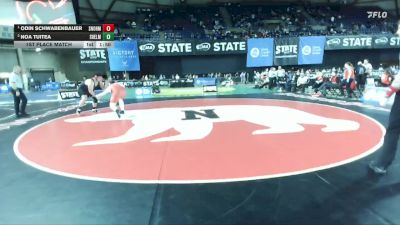 Boys 3A 285 lbs 1st Place Match - Odin Schwabenbauer, Snohomish vs Noa Tuitea, Shelton