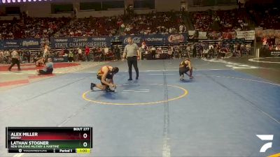 D 2 144 lbs Cons. Round 3 - Alex Miller, Brusly vs Lathan Stogner, New Orleans Military & Maritime