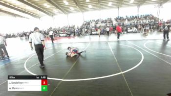 65 lbs Quarterfinal - Joshua Gustafson, NM Outlaws vs Walker Davis, Watford City Wolves