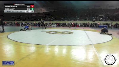 130 lbs Quarterfinal - Mason Myrick, Yukon vs Cade Carey, Team Guthrie Wrestling