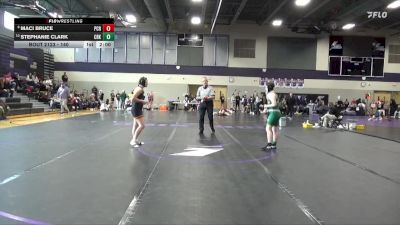 140 lbs Cons. Round 2 - Stephanie Clark, Cedar Rapids Kennedy vs Maci Bruce, Prairie, Cedar Rapids