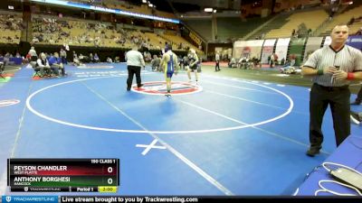 150 Class 1 lbs Champ. Round 1 - Peyson Chandler, West Platte vs Anthony Borghesi, Hancock