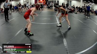 88 lbs Semis (4 Team) - Nick Hobson, Mat Warriors Black vs Maddox Millan, Mat Warriors Red